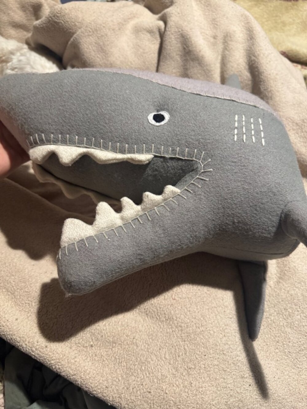 Pillowfort Stuffed Plush Shark Head Wall Hang Ocean Sea Nursery Playroom Decor